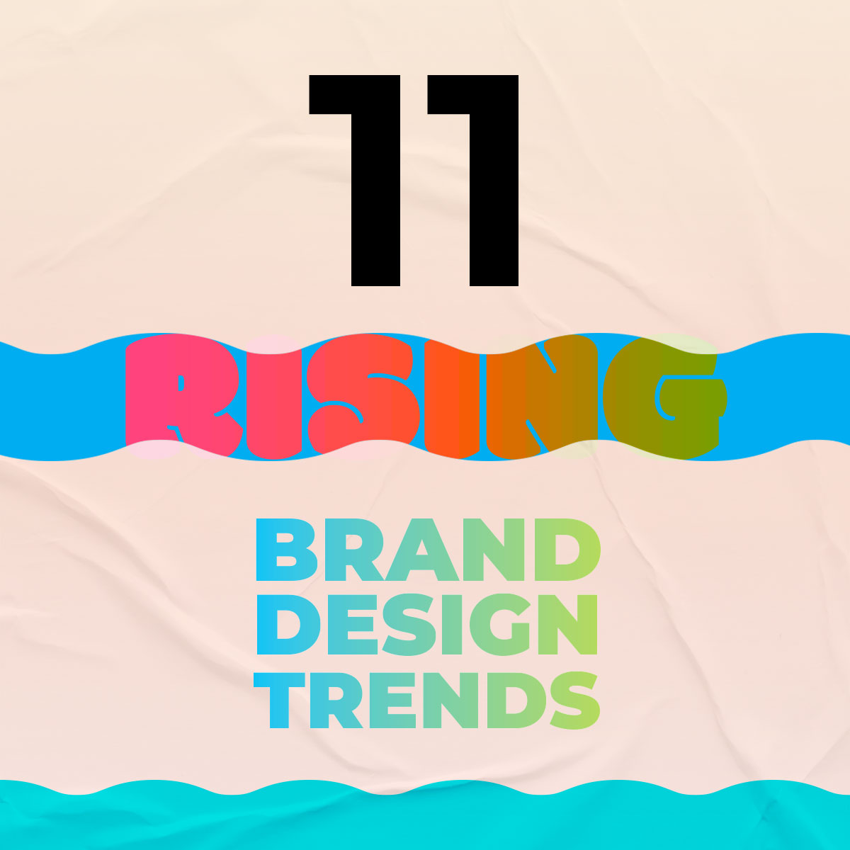 11 Rising brand trends typography with waves